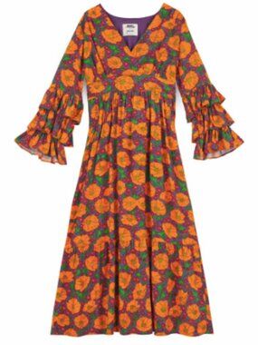 NWT Joanie Clothing x Dawn O'Porter Sangria Poppy Print Maxi Dress! UK22/US18!